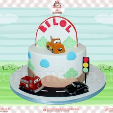 Двойной тортик "Hello Kitty" и "Тачки"